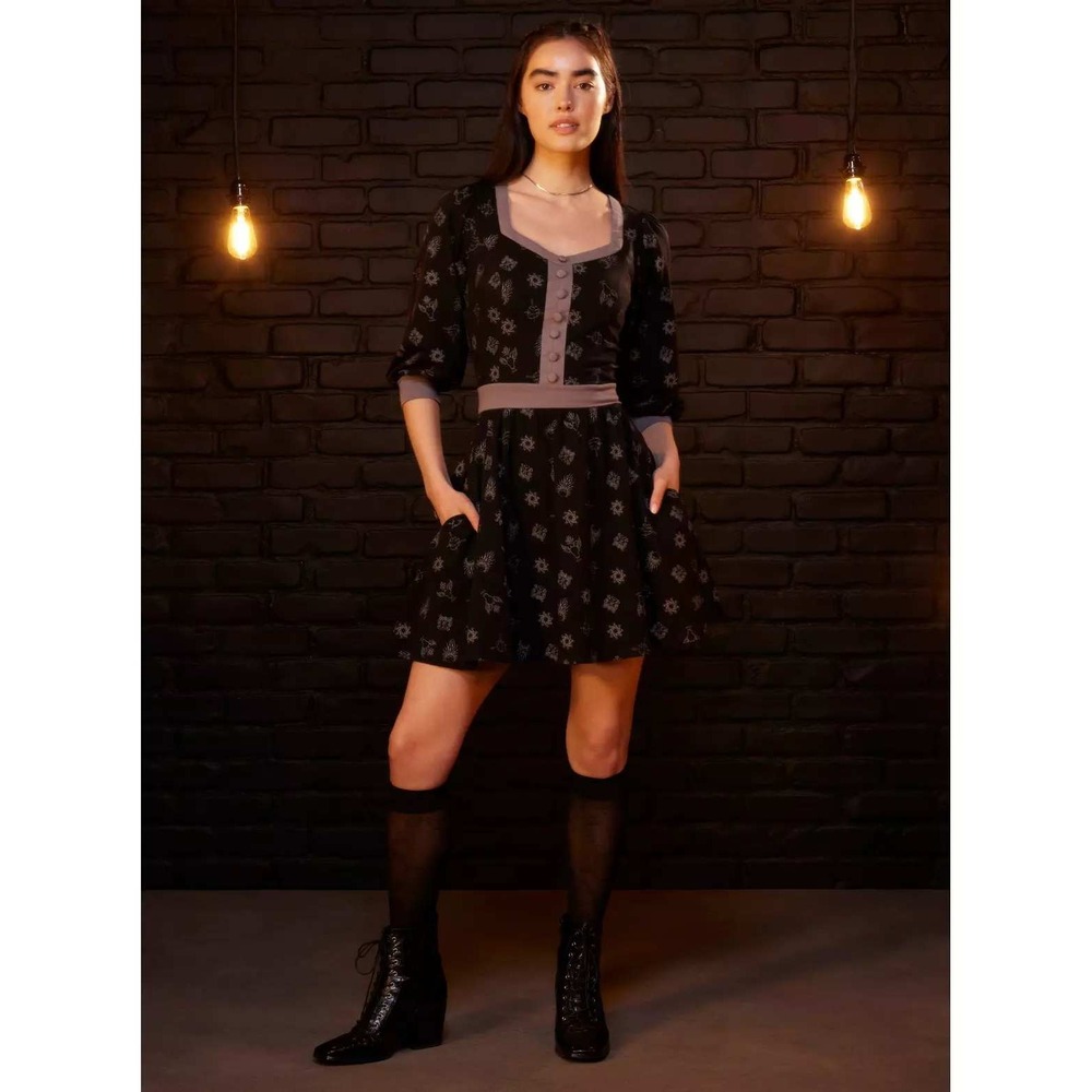 Shadow‎ and Bone Grisha Icons Fit & Flare Dress XS Black Cosplay Fandom Fantasy